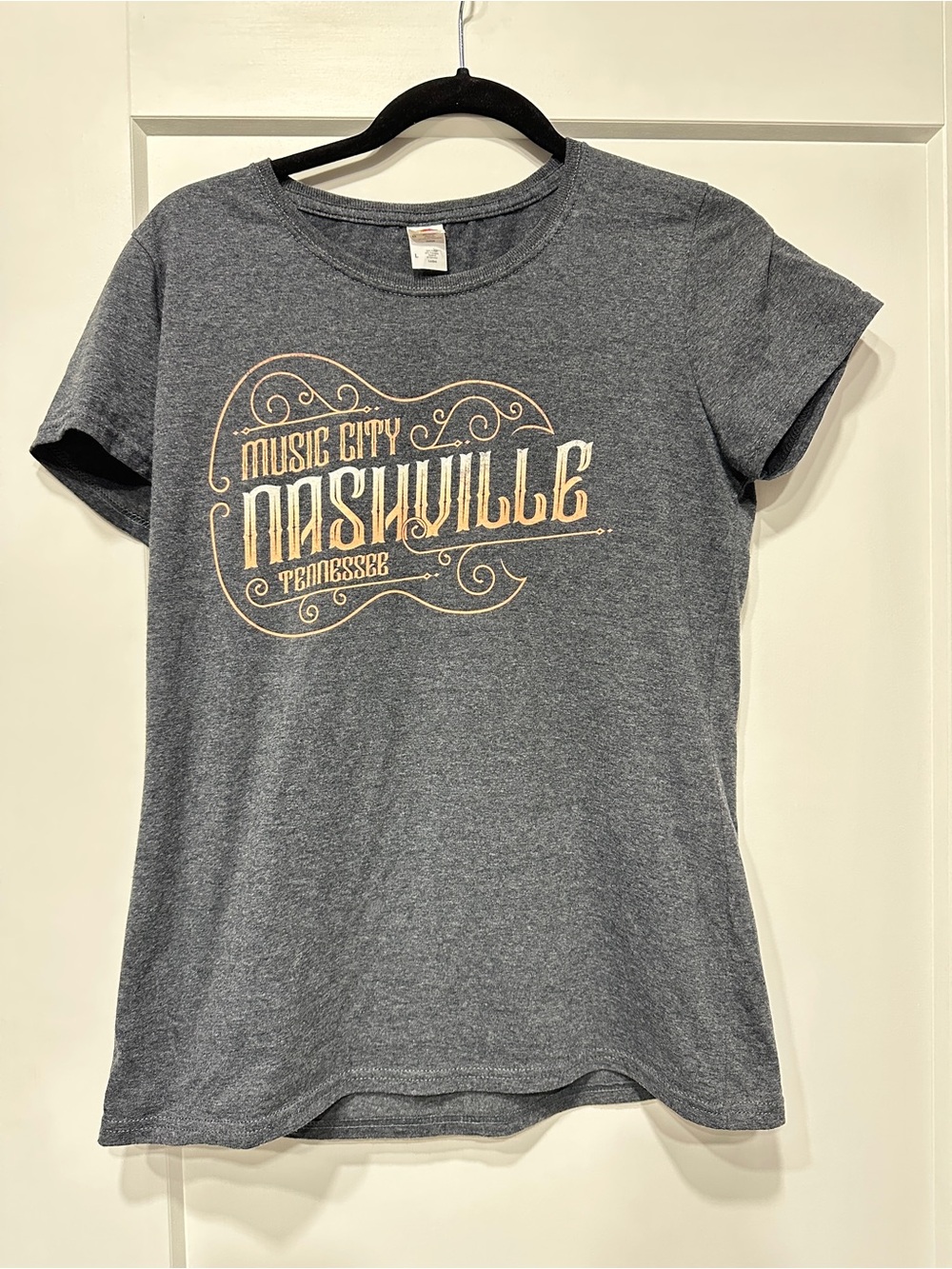 Fruit of the Loom Gray Nashville Music City Tee